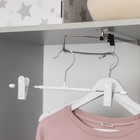 Плечики для брюк и юбок с зажимами, 32×13.5 см, белые 7435357