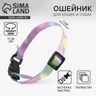 Ошейник для собак и кошек с фастексом «Листья», 30х1 см - Фото 1