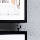 Фоторамка металл на 2 фото 13х18 см "Лофт. Строгие линии" чёрная, паспарту 34х20,8 см - фото 22470208