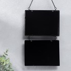 Фоторамка металл на 2 фото 13х18 см "Лофт. Строгие линии" чёрная, паспарту 34х20,8 см - фото 22470209