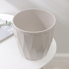 Кашпо для цветов со вставкой «Флюте», 4,5 л, d=20 см, h=20 см, цвет бежевый - фото 21540190