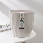 Кашпо для цветов со вставкой «Флюте», 4,5 л, d=20 см, h=20 см, цвет бежевый - фото 21540193