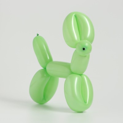 Шар для твистинга латексный 250", макарун, набор 10 шт., цвет нежно-зелёный