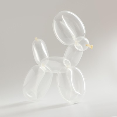 Шар для твистинга латексный 250", макарун, набор 10 шт., цвет прозрачный