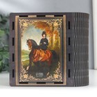 Деревянная шкатулка-книга «Лошадь» 14×14 см - фото 68100066