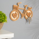 Ключница "Велосипед" , 21х14 см, цвет дуб - фото 321327507
