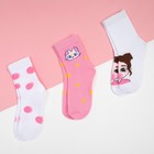 Набор детских носков KAFTAN Girl, 3 пары, размер 14-16 - Фото 2
