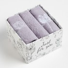 Махровые салфетки «Этель» Flowers, 30×30 см - 3 шт., хлопок 100% - Фото 7