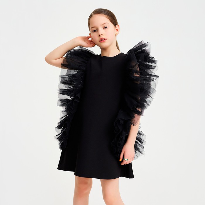 Платье для девочки MINAKU: PartyDress цвет чёрный, рост 116 - фото 1907416788