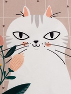 Полотенце «Этель. Белая кошечка», 40×73 см, саржа, 100% хлопок, 190 г/м² 7635074