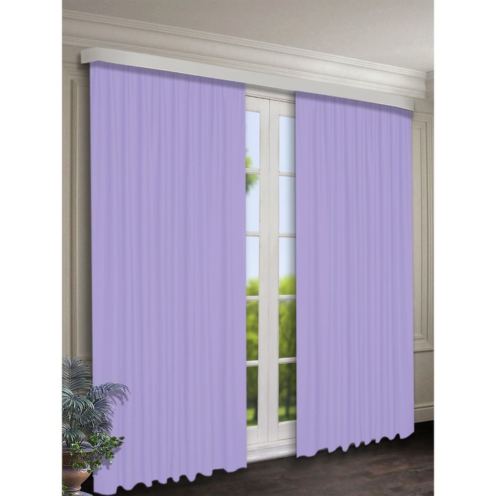Шторы софт, размер 150×240 см - 2 шт., сиреневые - Фото 1