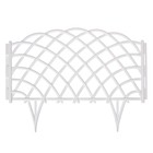 Ограждение декоративное, 34 × 270 см, 6 секций, пластик, белое, «Диадема» - Фото 8