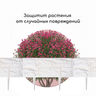 Ограждение декоративное, 24×177.5 см, 5 секций, пластик, белое, «Камень» - Фото 6