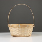 Корзина плетённая, 26×12/30 см, бамбук - Фото 1