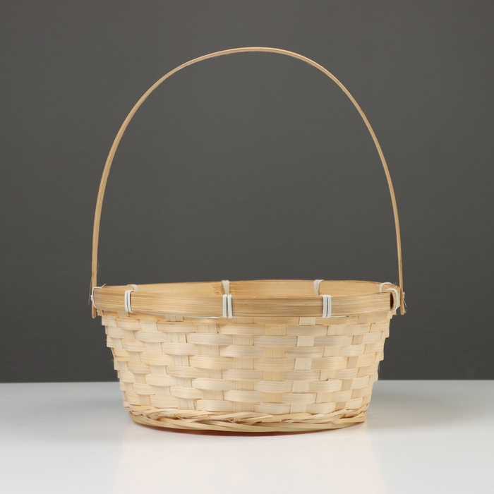 Корзина плетённая, 26×12/30 см, бамбук - Фото 1