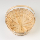 Корзина плетённая, 26×12/30 см, бамбук - Фото 4