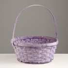 Корзина плетёная для хранения, 26×26×12 см, ручка h=18 см, бамбук, МИКС - Фото 2