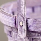 Корзина плетёная для хранения, 26×26×12 см, ручка h=18 см, бамбук, МИКС - Фото 4