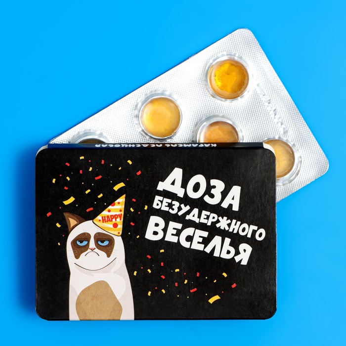 УЦЕНКА Леденцы "Доза веселья" со вкусом мёда и лимона, 16 г (до 01.03.2025 г) - Фото 1