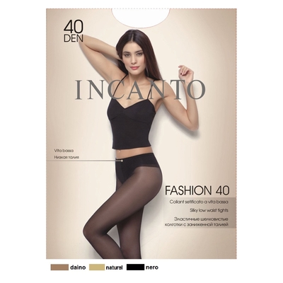 Колготки женские капроновые, INCANTO Fashion 40 ден, цвет телесный (naturel), размер 3