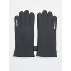 Классические перчатки зимние мужские серого цвета, размер 11-12 - Фото 2