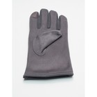 Классические перчатки зимние мужские серого цвета, размер 11-12 - Фото 6