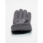 Классические перчатки зимние мужские серого цвета, размер 11-12 - Фото 7