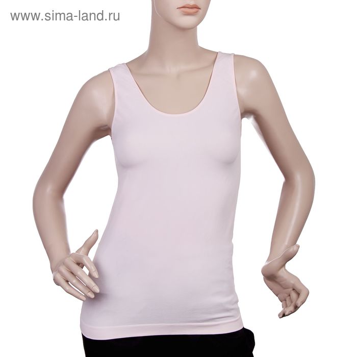 Майка женская бесшовная ARTG CANOTTA SCOLLO TONDO (pale pink, LXL) - Фото 1