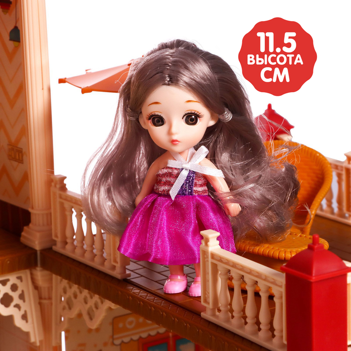 Дом для кукол «Мой милый дом», с куклами 2 шт., 209 деталей, с аксессуарами - фото 1885350068