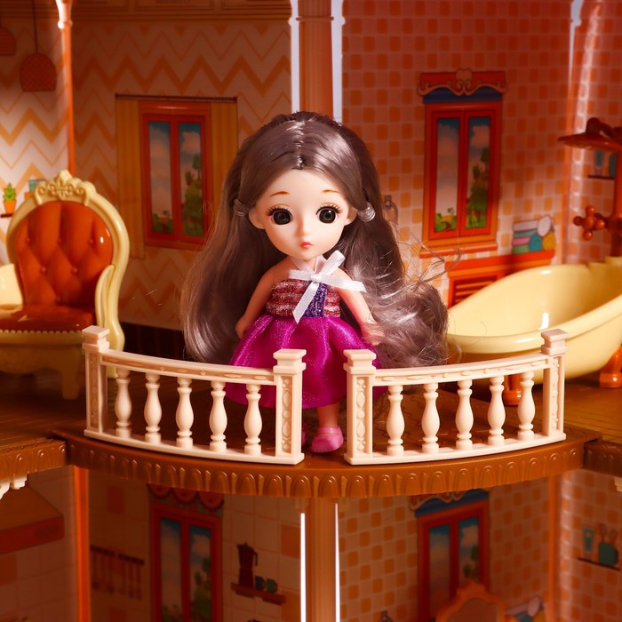 Дом для кукол «Мой милый дом», с куклами 2 шт., 298 деталей, с аксессуарами - фото 1907417163