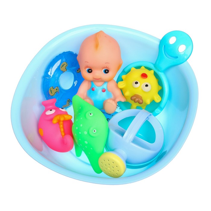 Набор резиновых игрушек для ванны «Игры малыша», с пищалкой, 8 шт, Крошка Я - фото 1897151146