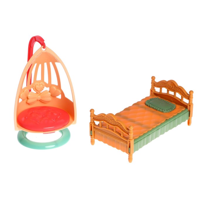 Набор мебели для кукол с малышкой и аксессуарами 53536