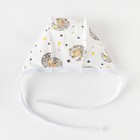 Чепчик детский, цвет белый/мишки, рост 62 см - фото 54729638