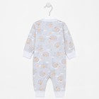 Комбинезон детский, цвет серый/мишки, манжет МИКС, рост 56 см - фото 33480198