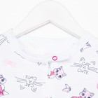 Комбинезон детский, цвет белый/кошки, рост 80 см 7613249