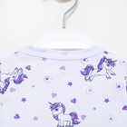 Комбинезон детский, цвет белый/фиолетовый, рост 68 см - фото 26707990