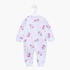 Комбинезон детский, цвет белый/розовый, рост 56 см - фото 24381923