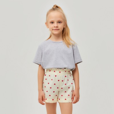 Шорты для девочки MINAKU: Cotton Collection, бежевые, рост 146 см