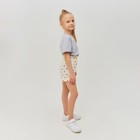 Шорты для девочки MINAKU: Cotton Collection, бежевые, рост 146 см - Фото 4