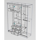 Шкаф-купе «Лорд», 1700×580×2200 мм, цвет белый - Фото 3