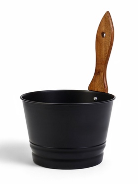 Ушат из стали 4 л, черный