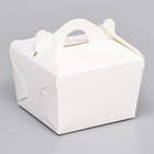Кондитерская упаковка под бенто торт, белая, 12 х 12 х 8,5 см - фото 318831478