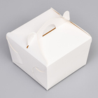 Кондитерская упаковка под бенто торт, белая, 12 х 12 х 8,5 см - Фото 2