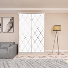 Шкаф–купе «Хит–22–15–66», 1500×620×2200 мм, цвет ясень шимо светлый/ромб большой на матовом  (артикул 4786999)  большой выбор товаров оптом и в розницу по низким ценам с доставкой