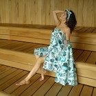 Набор для сауны Этель "Mint mood" парео с бантиком+полотенце 80х150 см+повязка,100% хл - фото 26669491