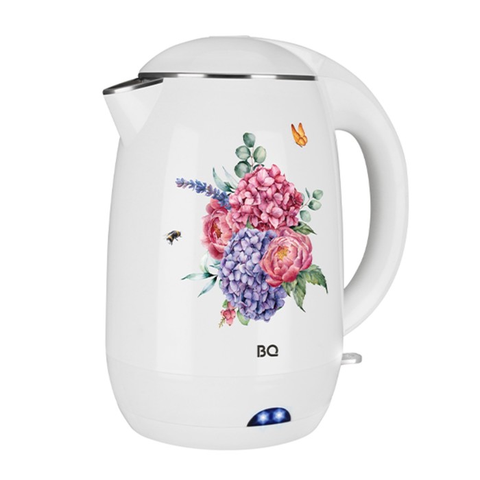 Чайник электрический BQ KT1702P, 1.8 л, 2200 Вт, "цветы" - Фото 1