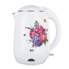 Чайник электрический BQ KT1702P, 1.8 л, 2200 Вт, "цветы" - Фото 2