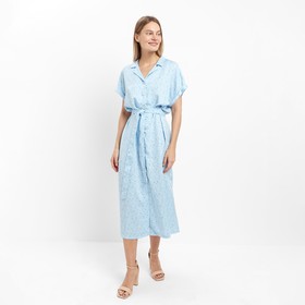 Платье женское, цвет голубой, размер 46