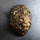Подвесной декор "Голова льва" бронза, 24x33x42см - фото 9660551