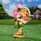 Садовая фигура "Цветочная фея с тюльпанами" 10x10x21см - фото 3525077